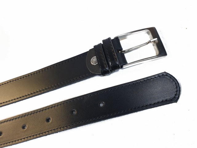 KAIŠ širine 3,5 cm "crni - sa štepom"